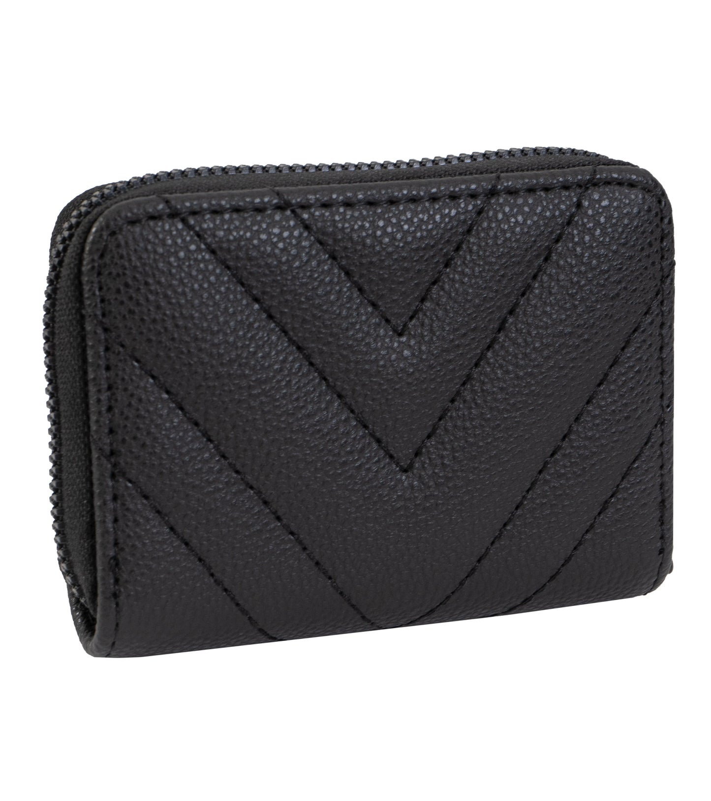Rebecca & Rifka Quilted Pebble Chevron Medallion Zip Accordion Wallet