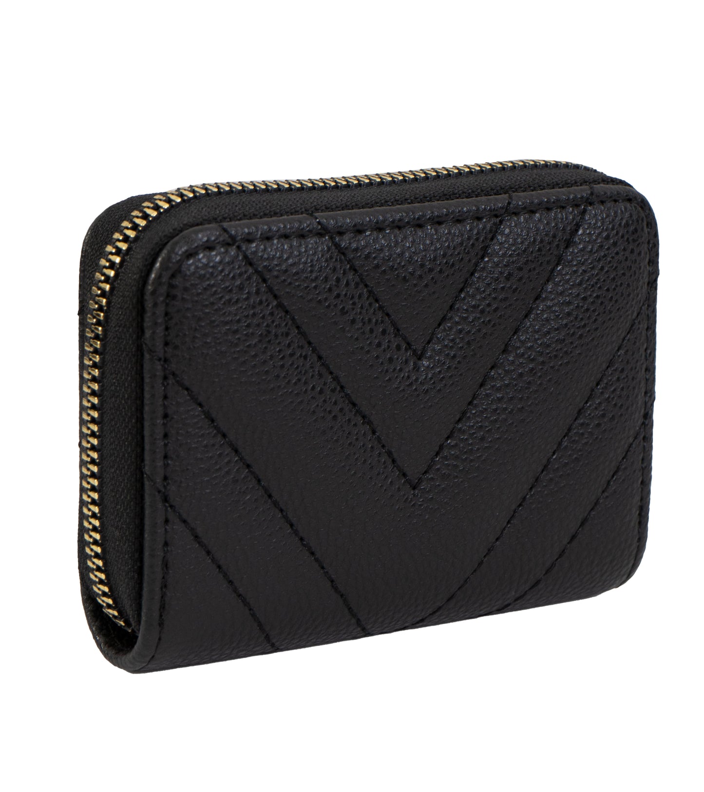 Rebecca & Rifka Quilted Pebble Chevron Medallion Zip Accordion Wallet