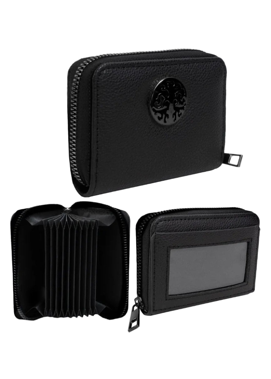 Rebecca & Rifka Pebble Medallion Zip Accordion Wallet