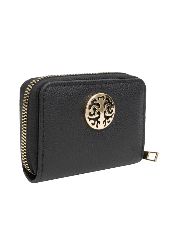 Rebecca & Rifka Pebble Medallion Zip Accordion Wallet