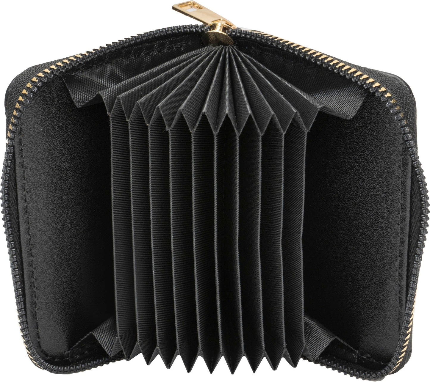 Rebecca & Rifka Smooth Abstract Chevron Tubular Quilt Medallion Zip Accordion Wallet