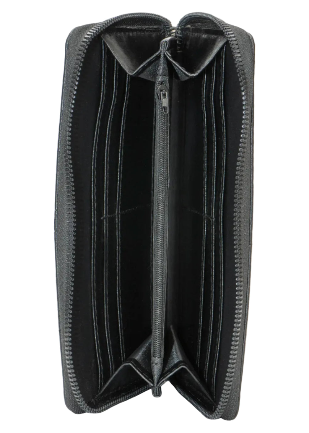 Rebecca & Rifka Smooth Tubular Quilt Medallion Zip Wristlet Wallet