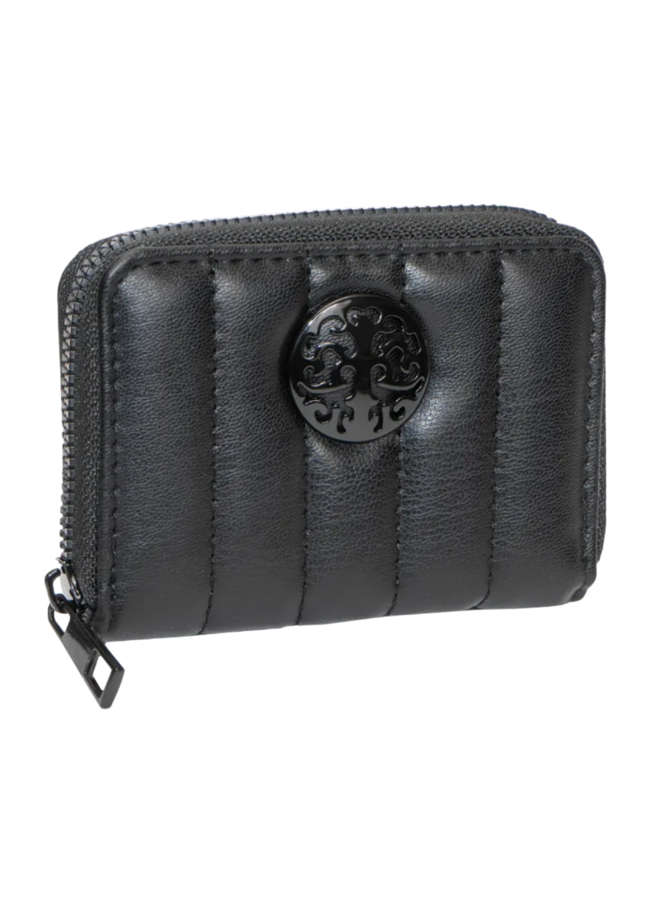 Rebecca & Rifka Smooth Tubular Quilt Medallion Zip Accordion Wallet