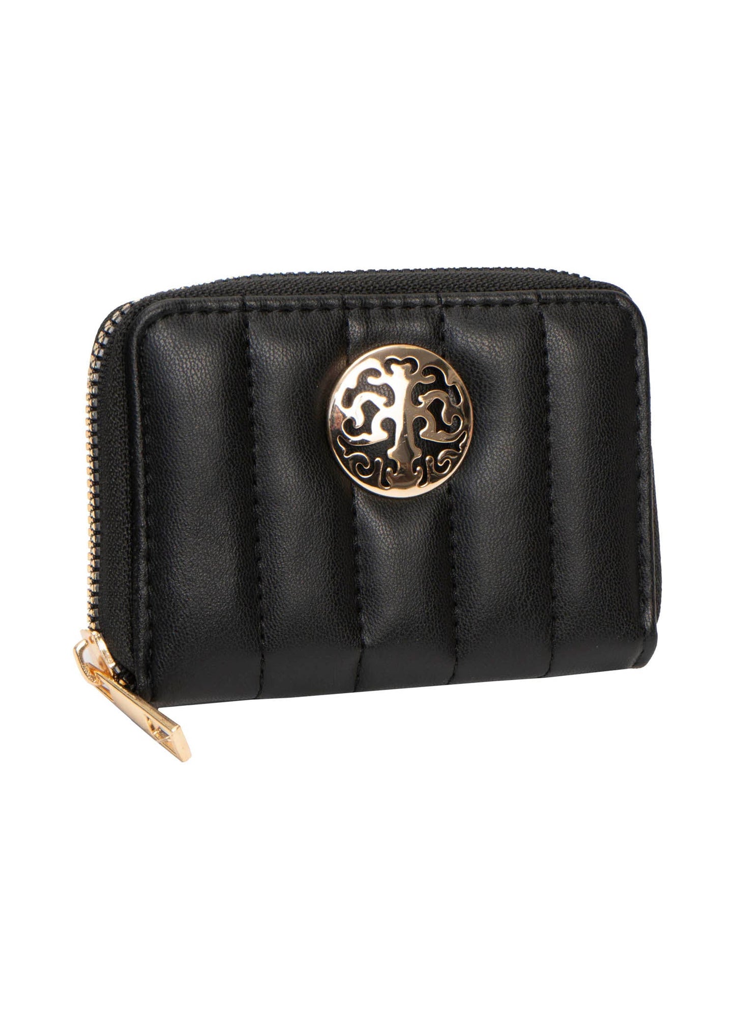 Rebecca & Rifka Smooth Tubular Quilt Medallion Zip Accordion Wallet