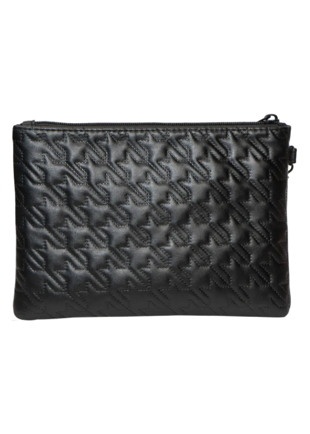 Rebecca & Rifka Smooth Houndstooth Quilt Medallion Zip Wristlet