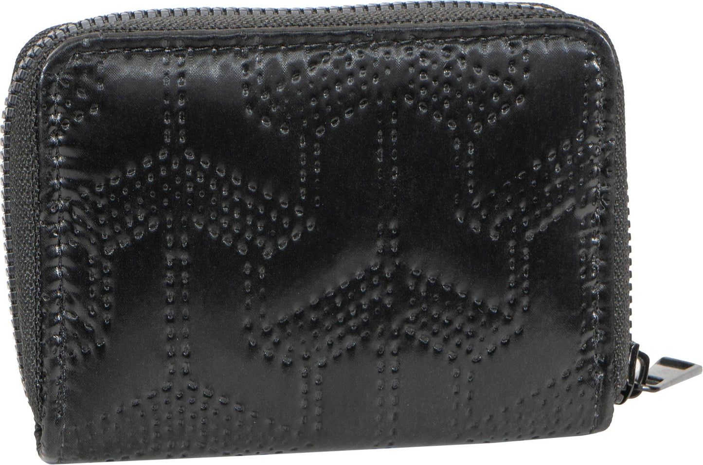 Rebecca & Rifka Patent Geometric Quilt Medallion Zip Accordion Wallet