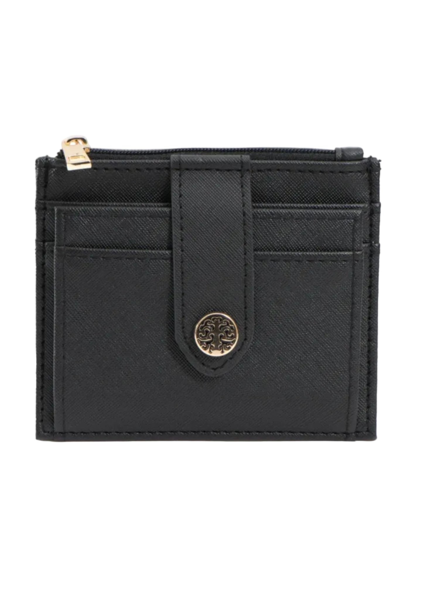 Rebecca & Rifka Saffiano Emblem Snap ID Card Holder