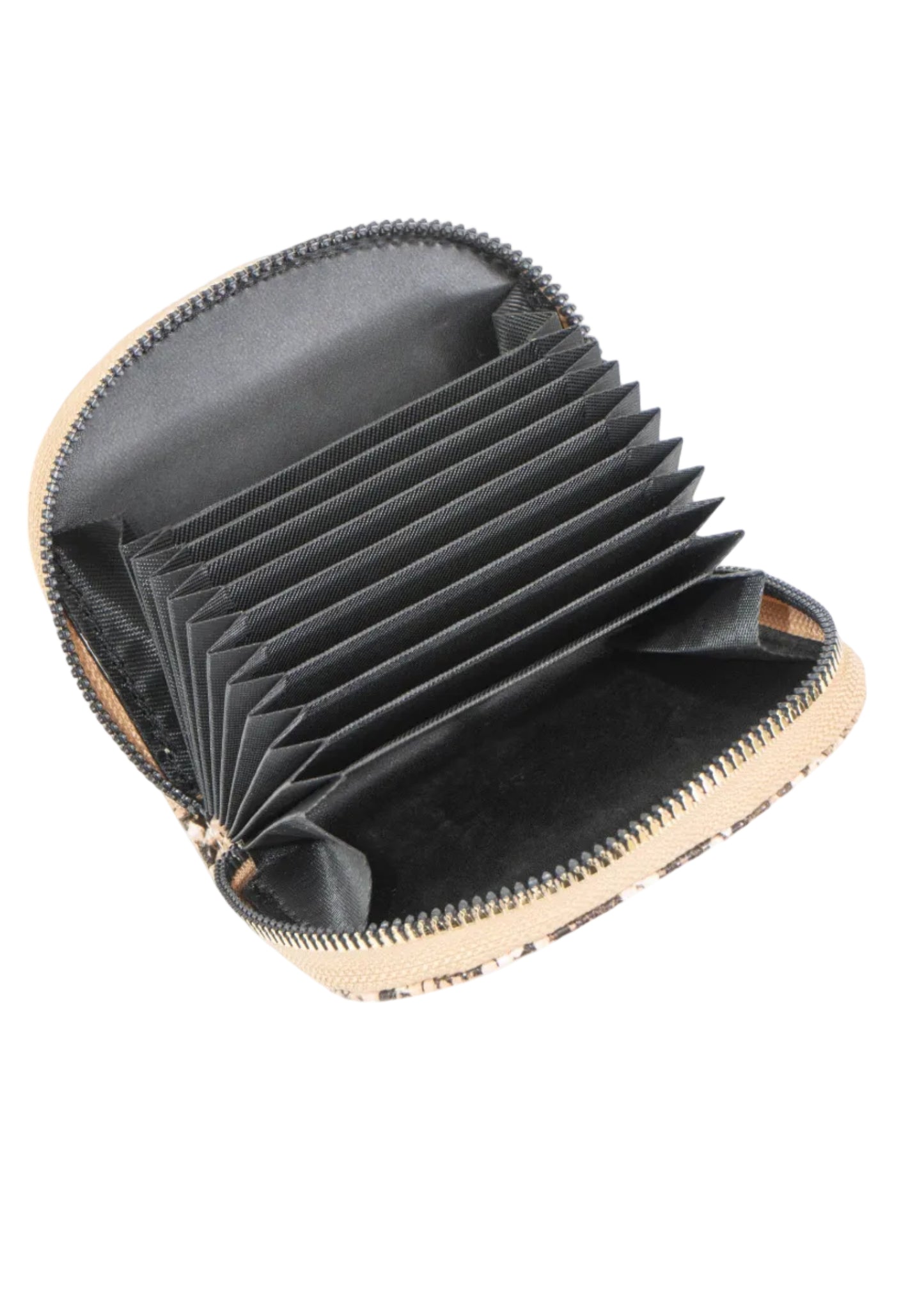 Rebecca & Rifka Round Python Snake Print Accordion Wallet