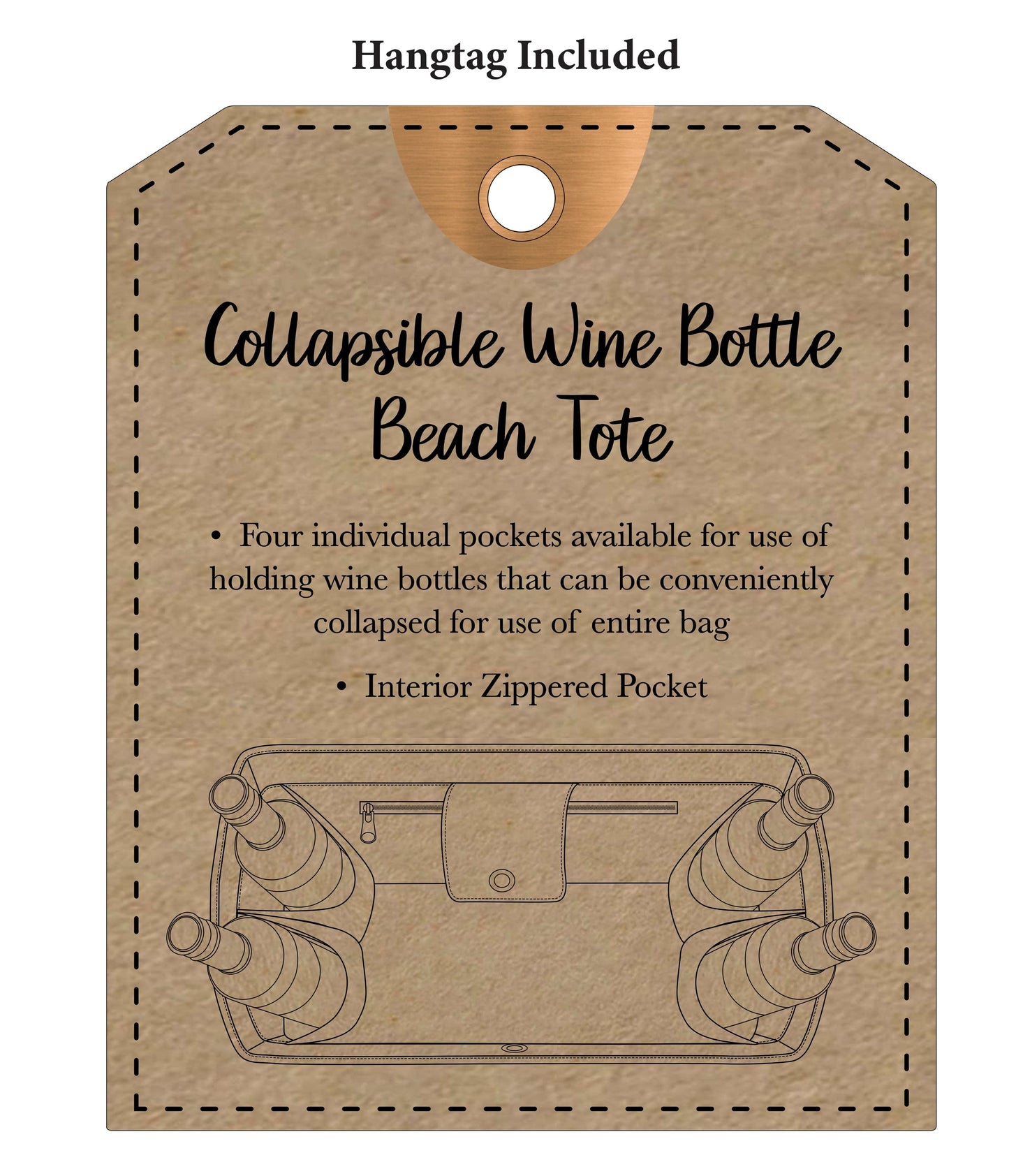 Magid Canvas Wine Tote "LIFE'S A BEACH START WINE-ING"