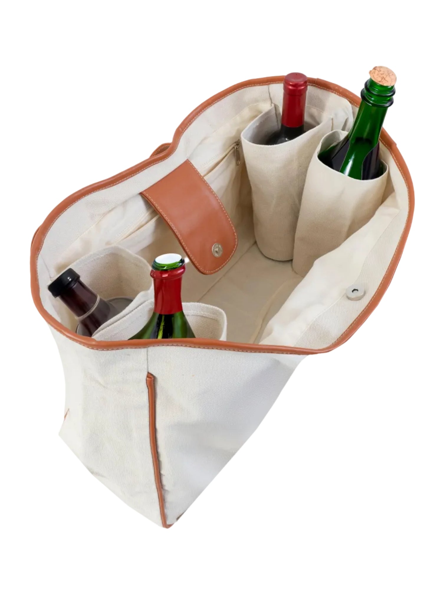 Magid Canvas Wine Tote "WORKING NINE TO WINE"