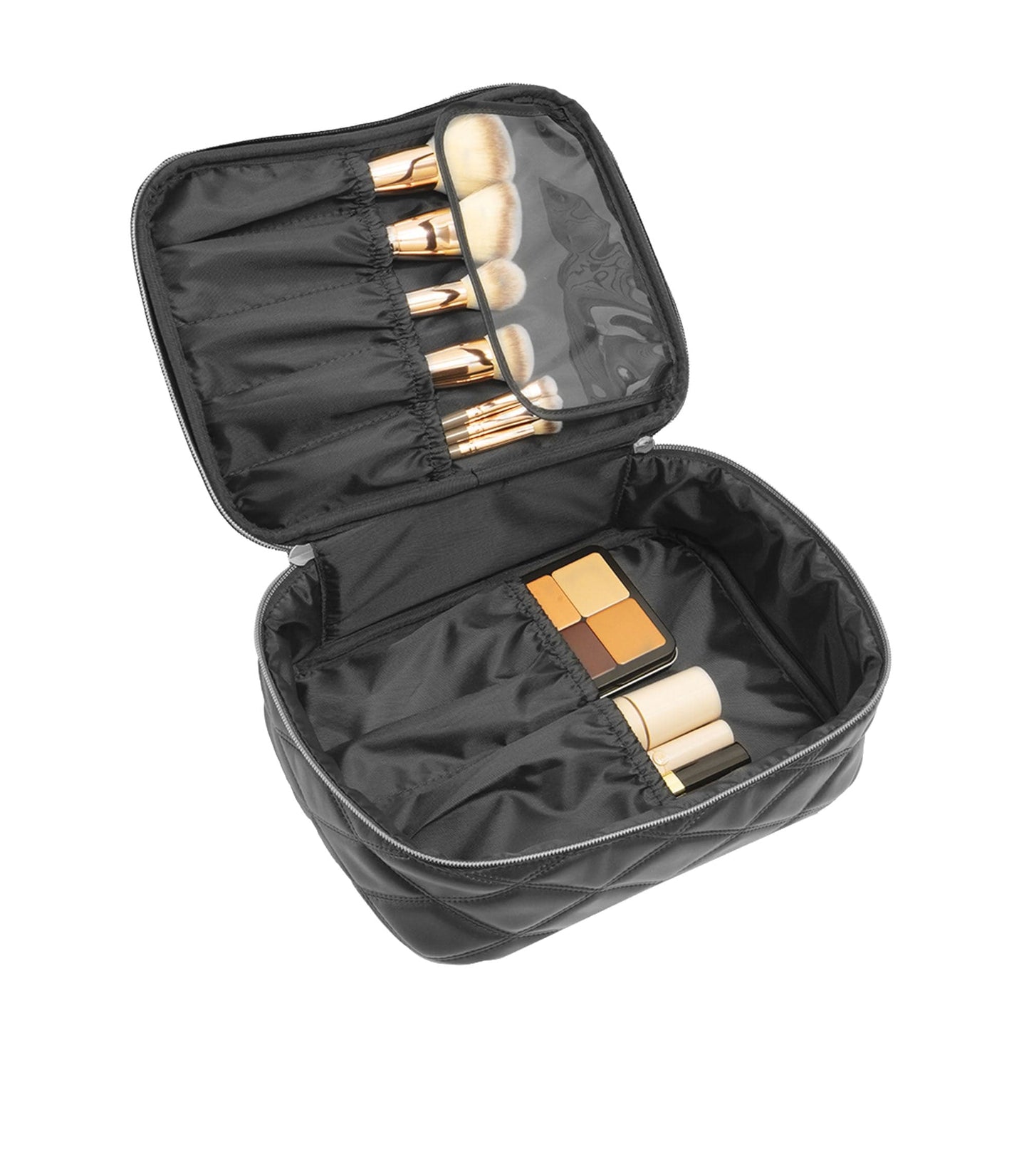 Joan & David The Double Diamond Quilted Top Handle Toiletry Case
