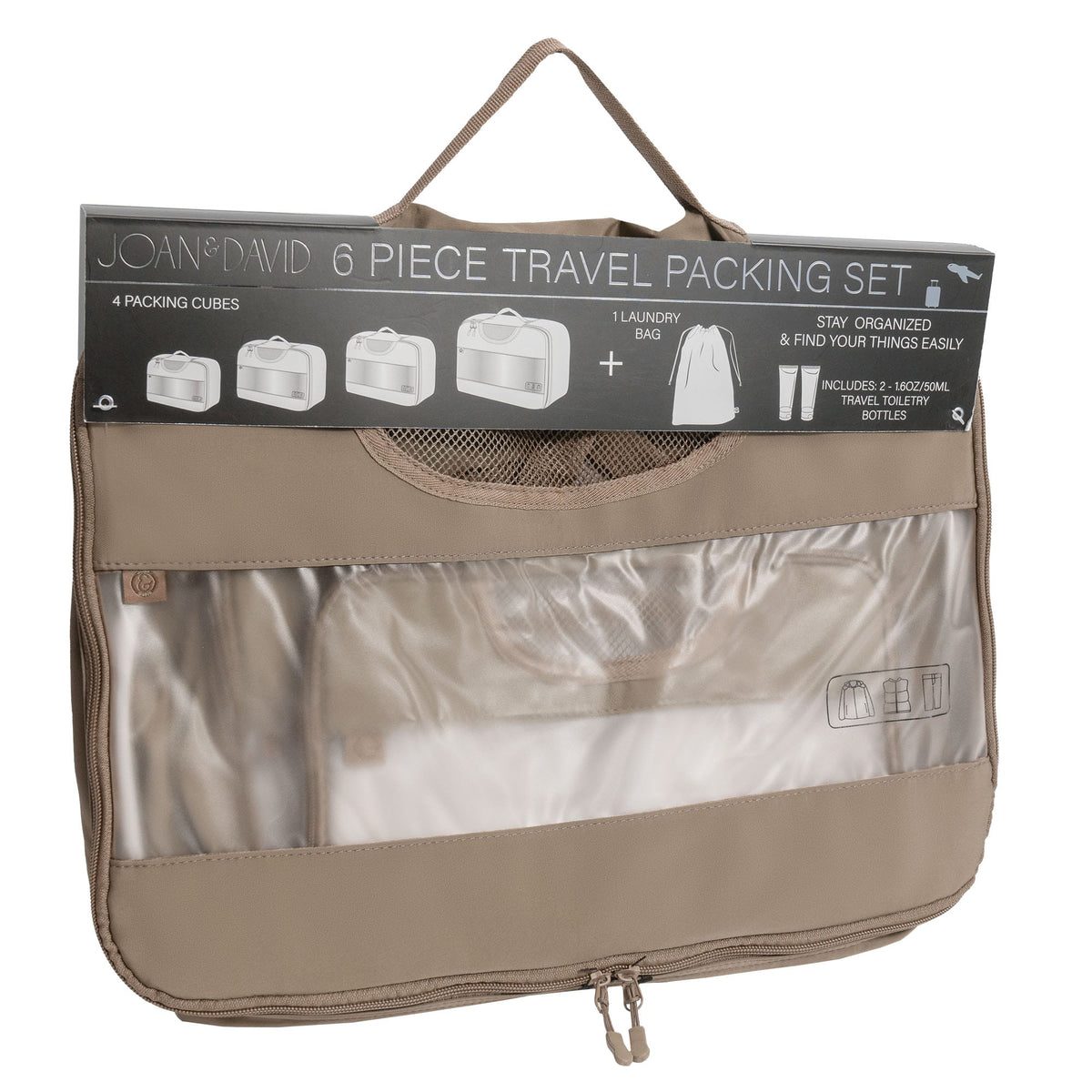 Joan & David 6 Piece Travel Packing Cube Set