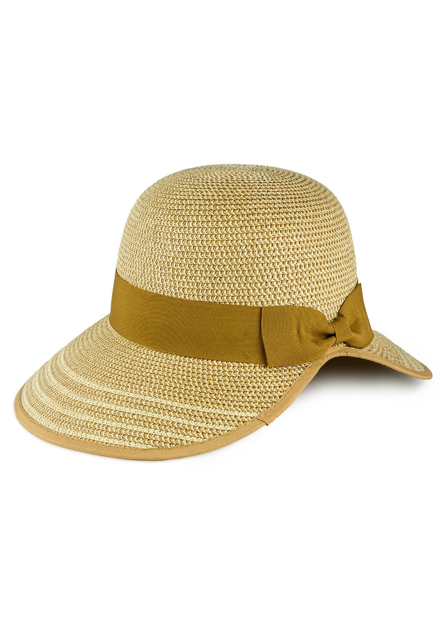 Magid Two Tone Straw Bow Garden Hat