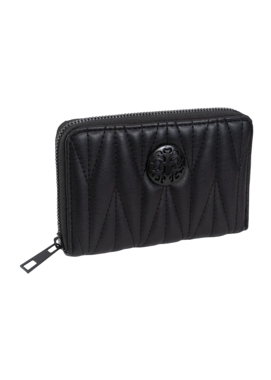 Rebecca & Rifka Smooth Abstract Quilt Medallion Zip Indexer Wallet